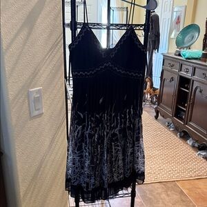 Black and White Spaghetti Strap Dress